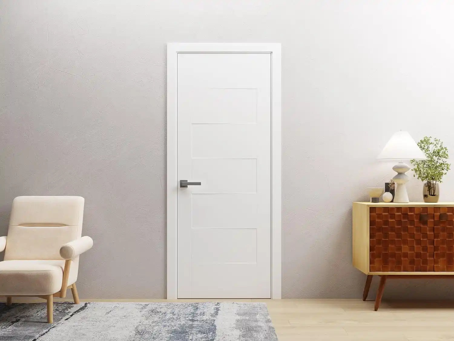 Mela 0755 - Painted White / 18" x 80" Mela 0755 Door