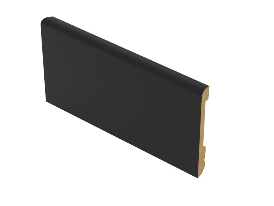 Floor Baseboard 8' x 4.25" - Matte Black / 8 Pack - 8Ft x 4.25" Floor Baseboard 8' x 4.25" Floor