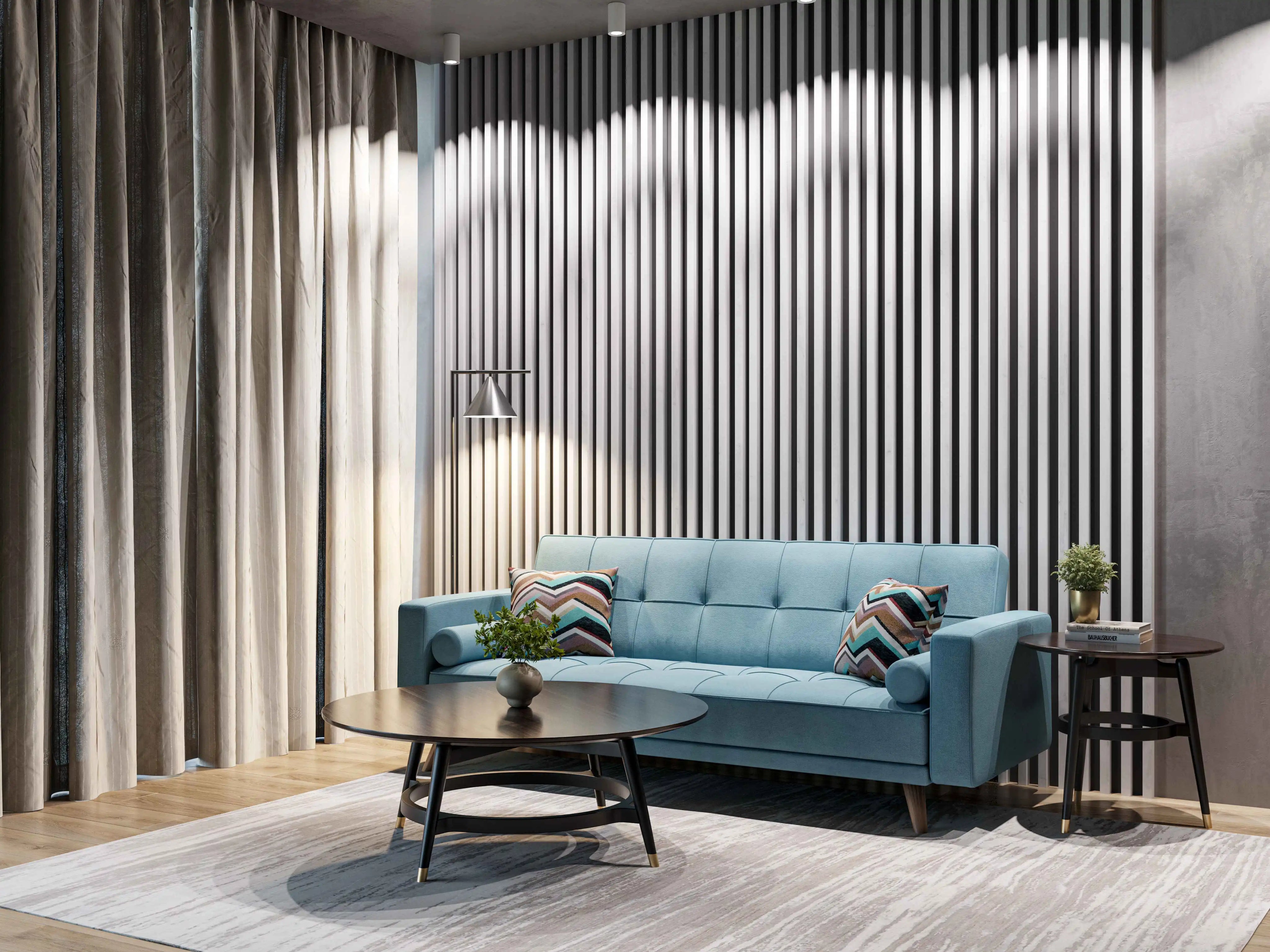 Decorative Wall Panel - White / (8) Individual Planks – Each: 106" (H) × 3/16" (W) × 9/16" (D) Decorative Wall Panel Walls