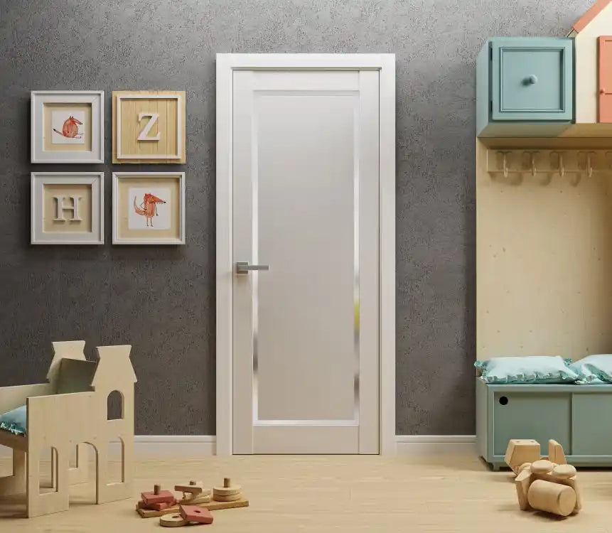 Planum 0888 - Painted White / 18" x 80" Planum 0888 Door