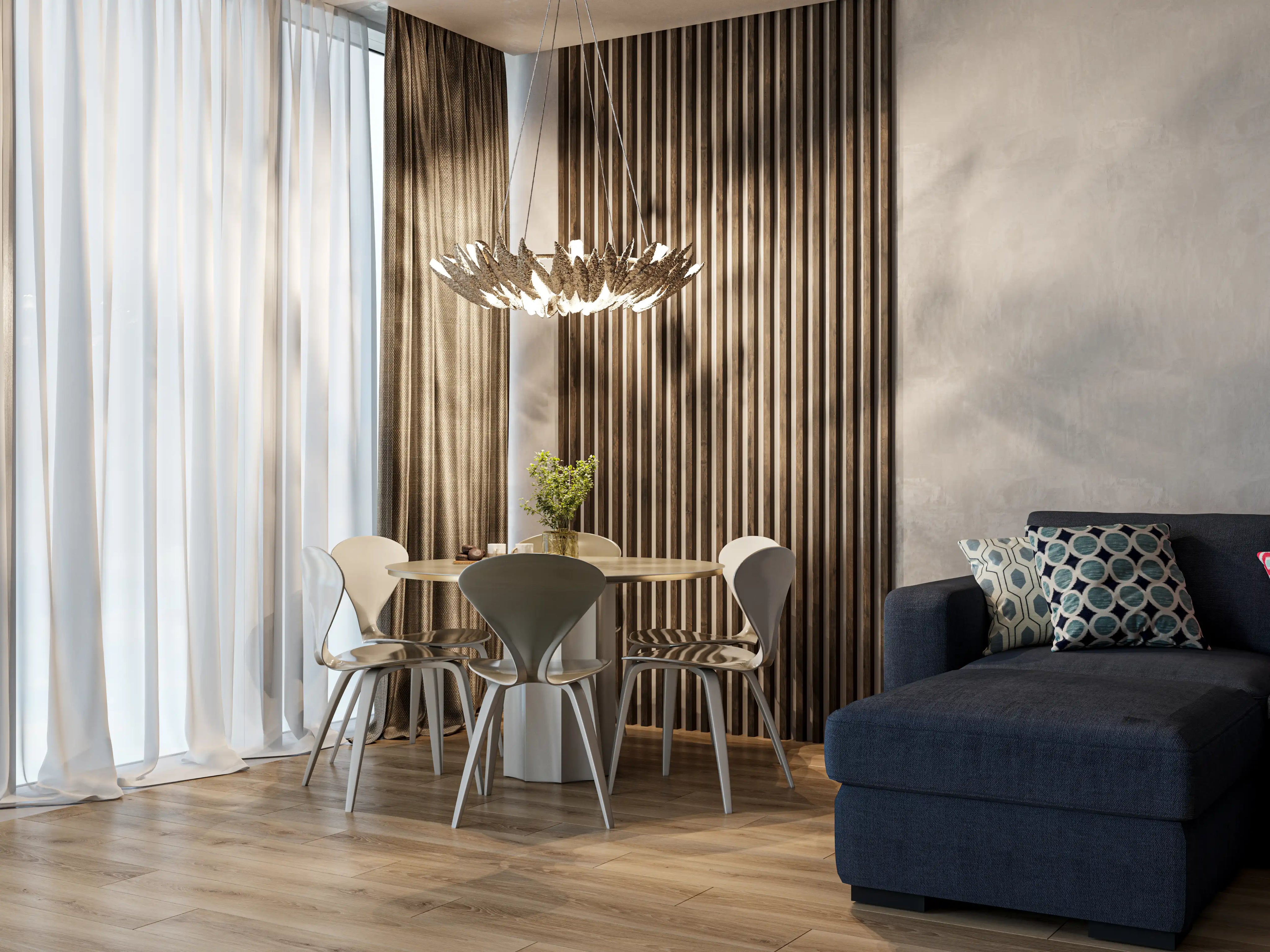 Decorative Wall Panel - White / (8) Individual Planks – Each: 106" (H) × 3/16" (W) × 9/16" (D) Decorative Wall Panel Walls