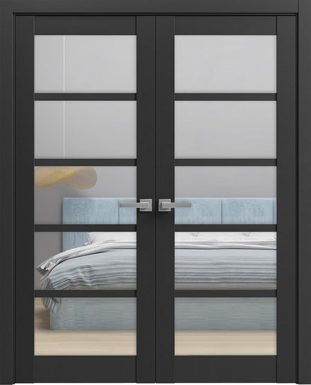 Quadro 4522 - Matte Black / 18" x 80" Quadro 4522 Door