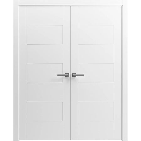 Mela 0755 - Painted White / (2) 18" x 80" Mela 0755 Door