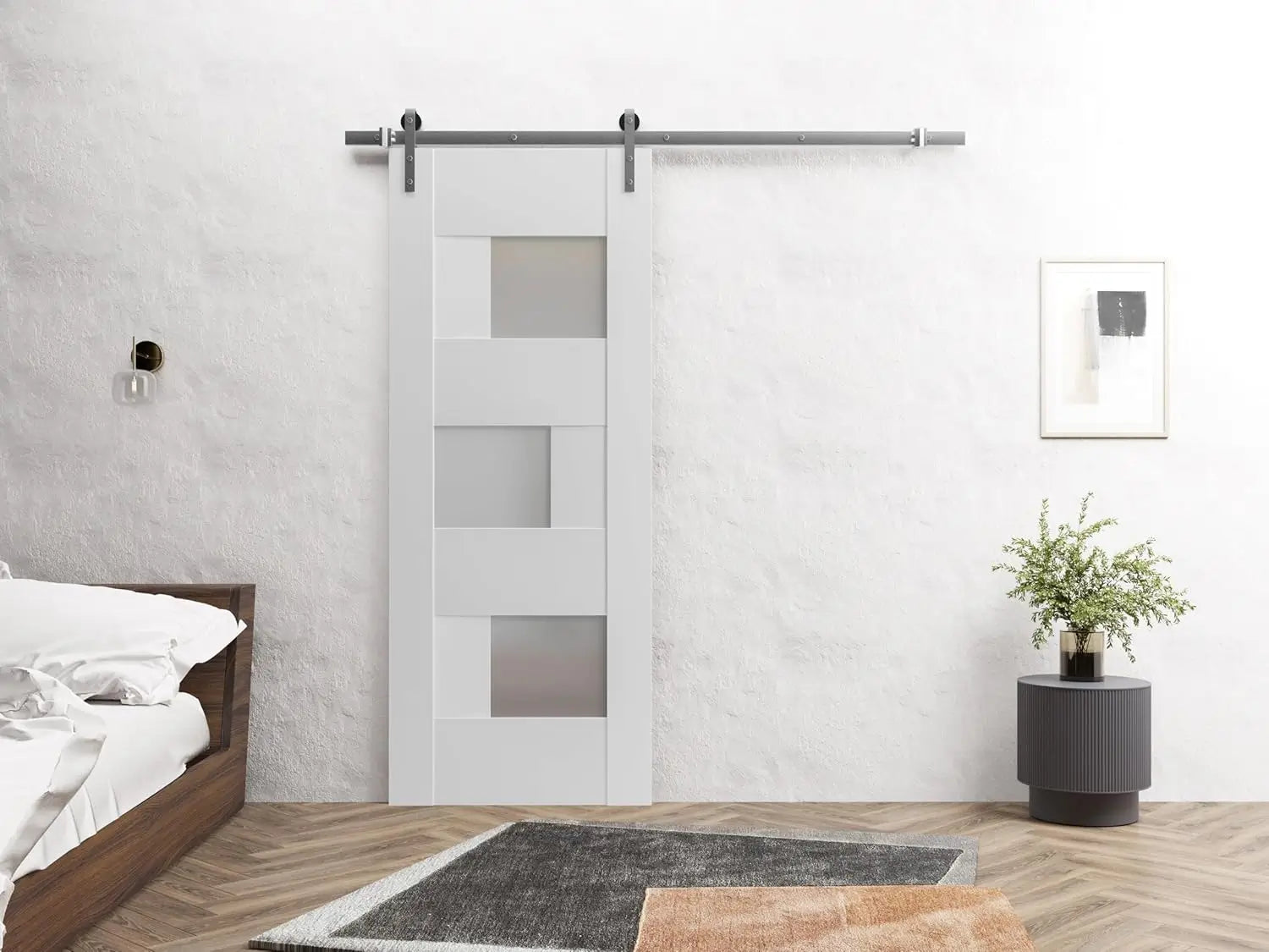 Sete 6933 - Matte Black / 18" x 80" Sete 6933 Door