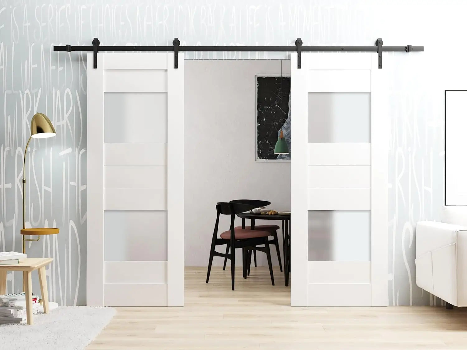 Sete 6222 - White / (2) 18" x 80" Sete 6222 Door